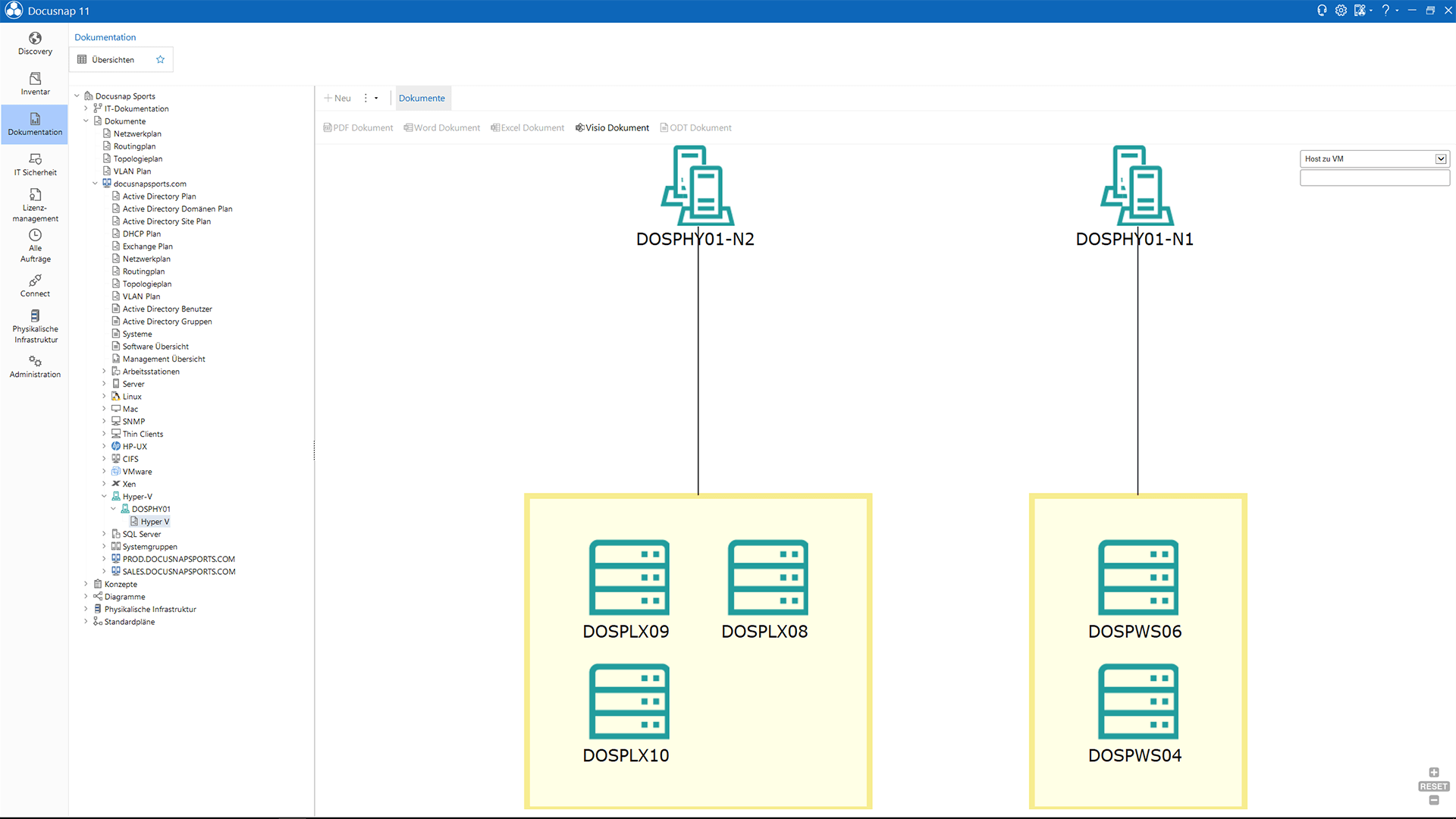 Screenshot: Hyper-V Plan Inventarisierung