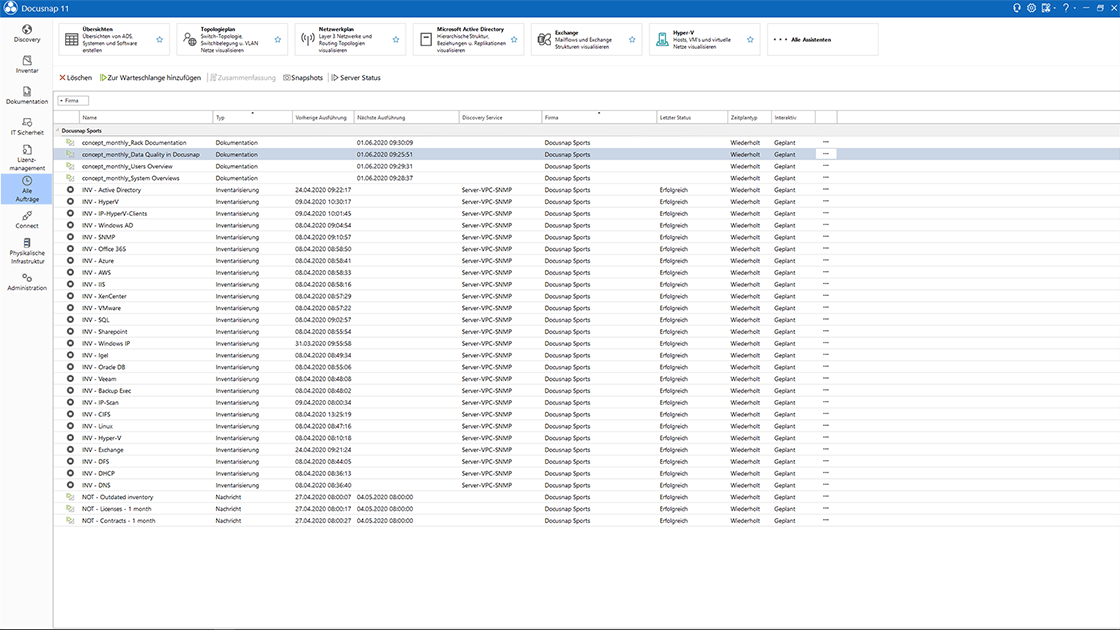 Screenshot IT-Konzepte automatischer Export und Versand