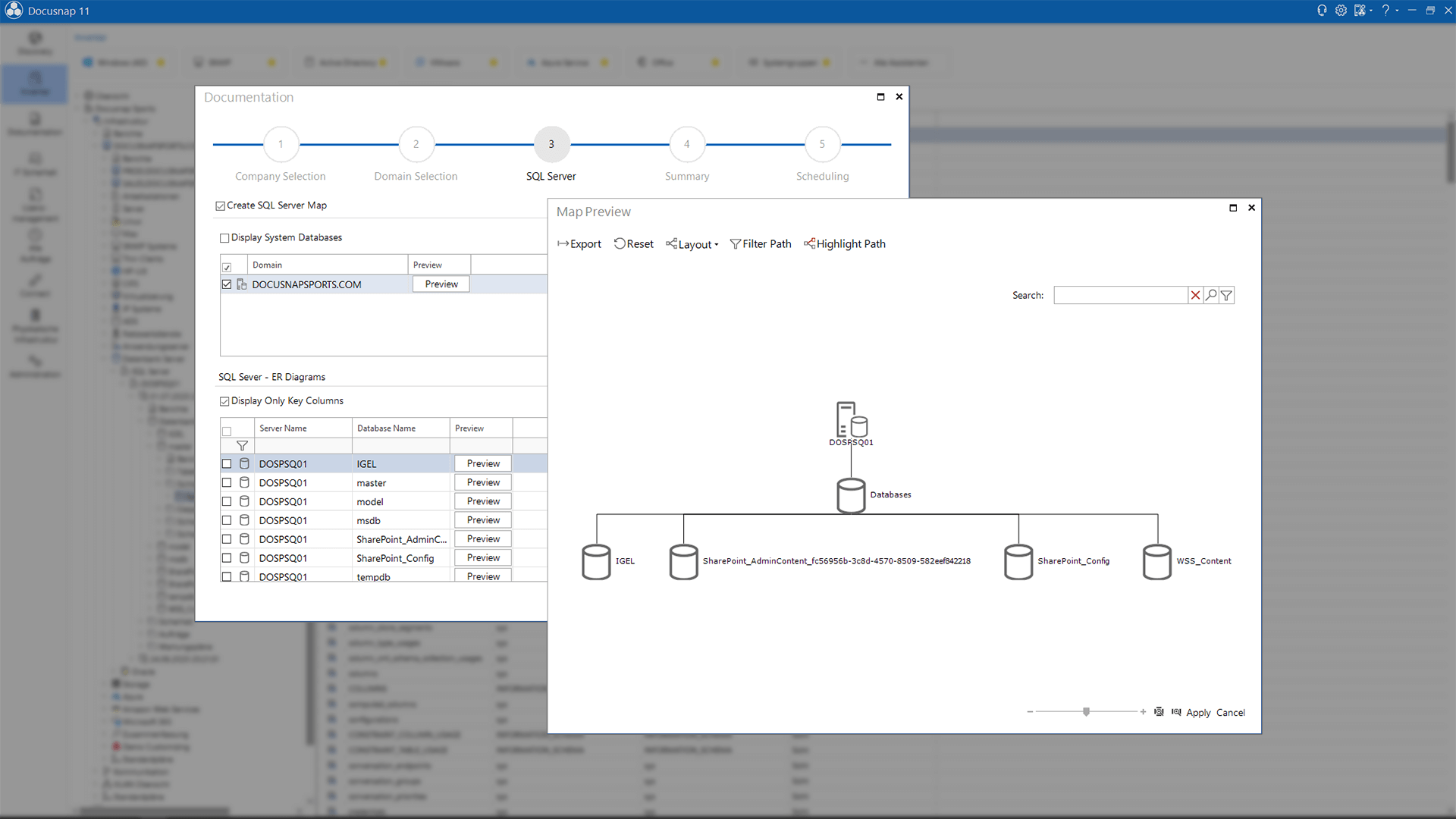 Screenshot: Create SQL Server Plan