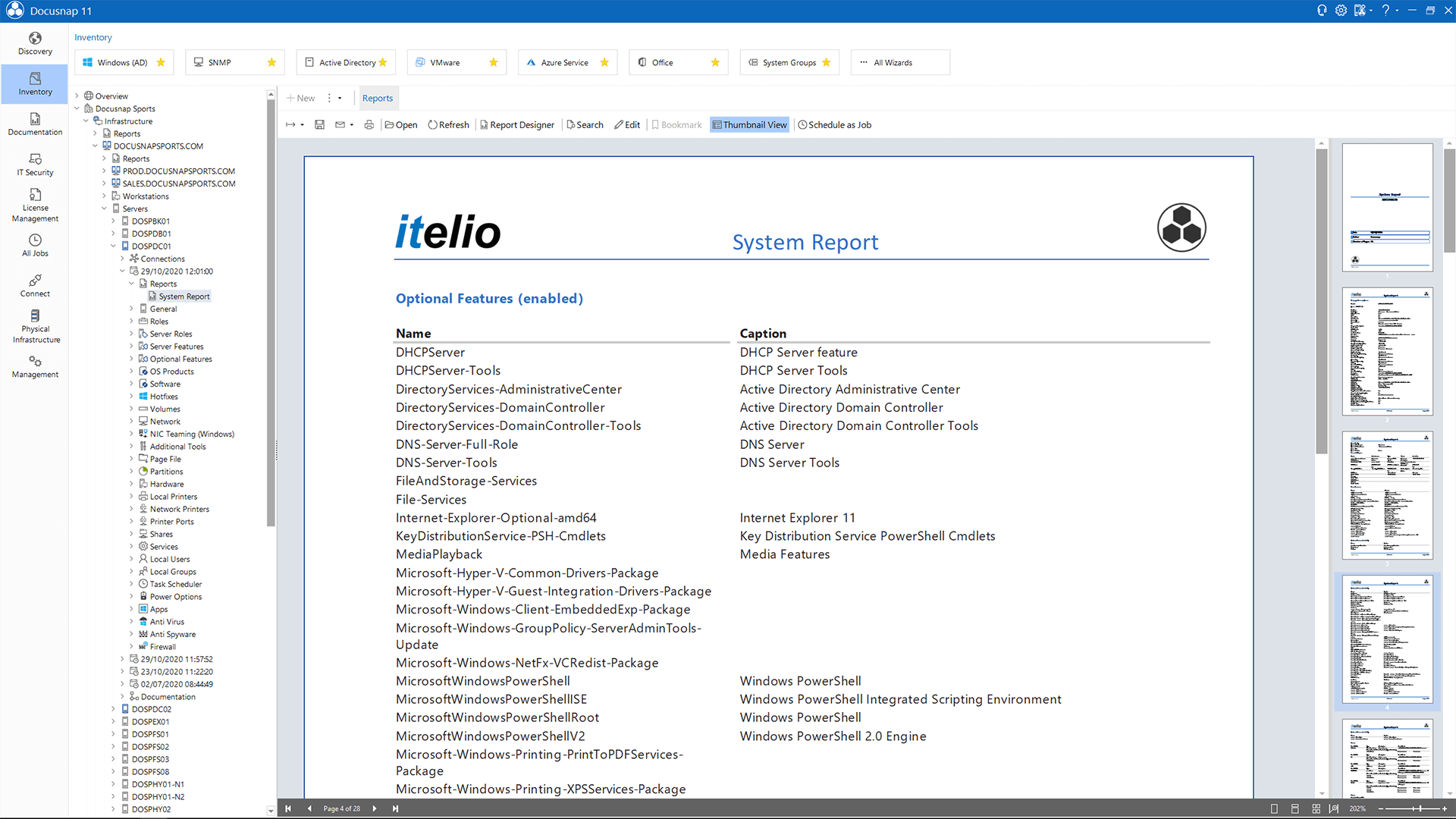 Screenshot: Windows Report System Summary