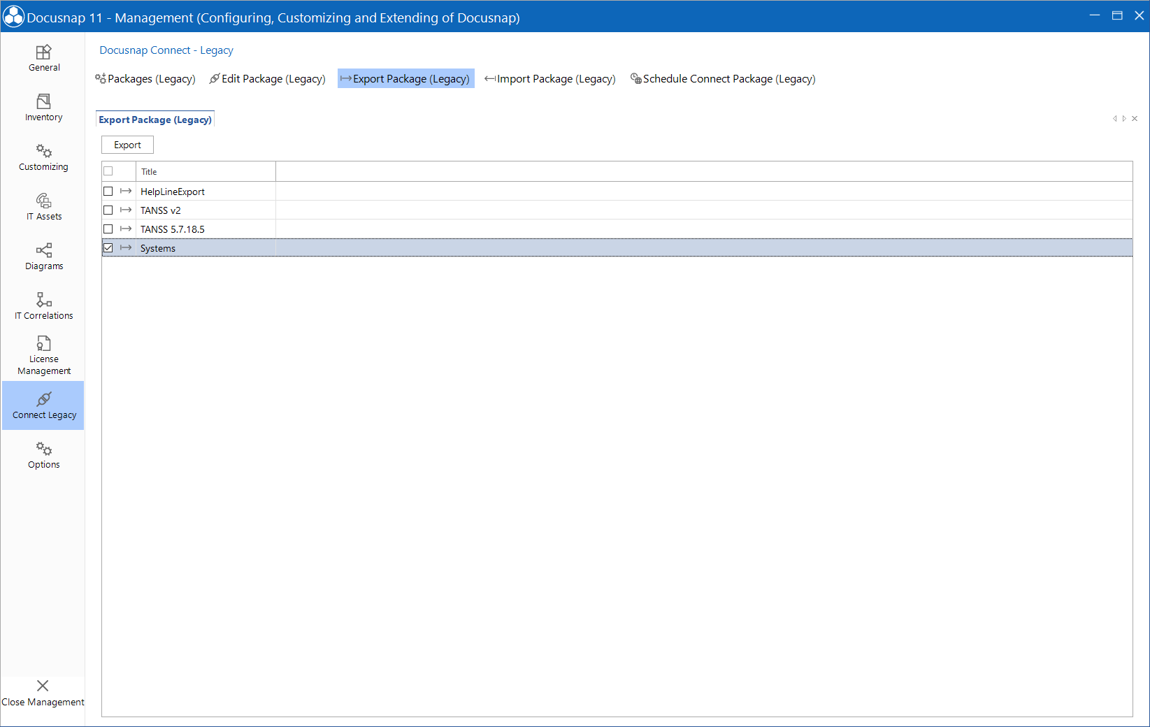 Docusnap-Connect-Package-Export