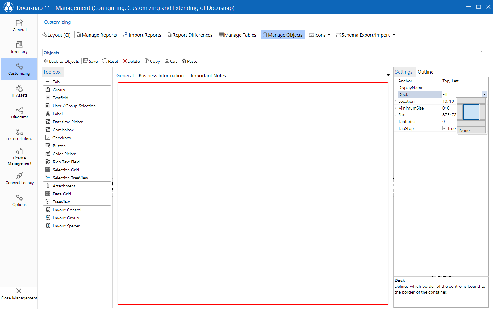 Docusnap-Editor-Layout-Control