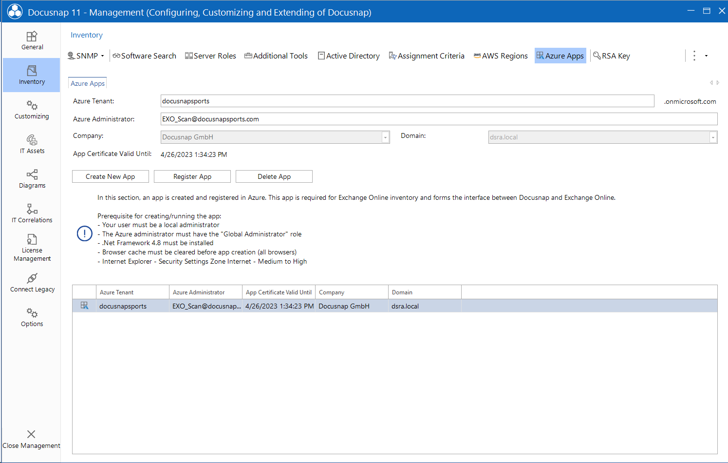 Docusnap-Management-Azure-Apps