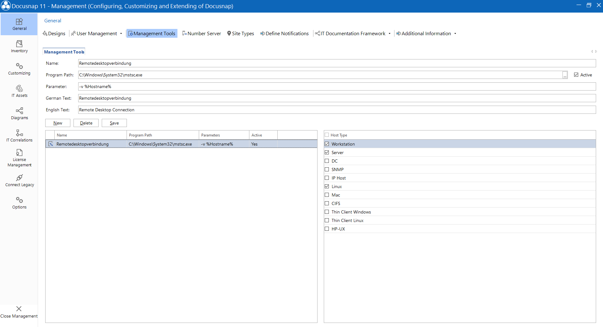 Docusnap-Management-General-Management-Tools