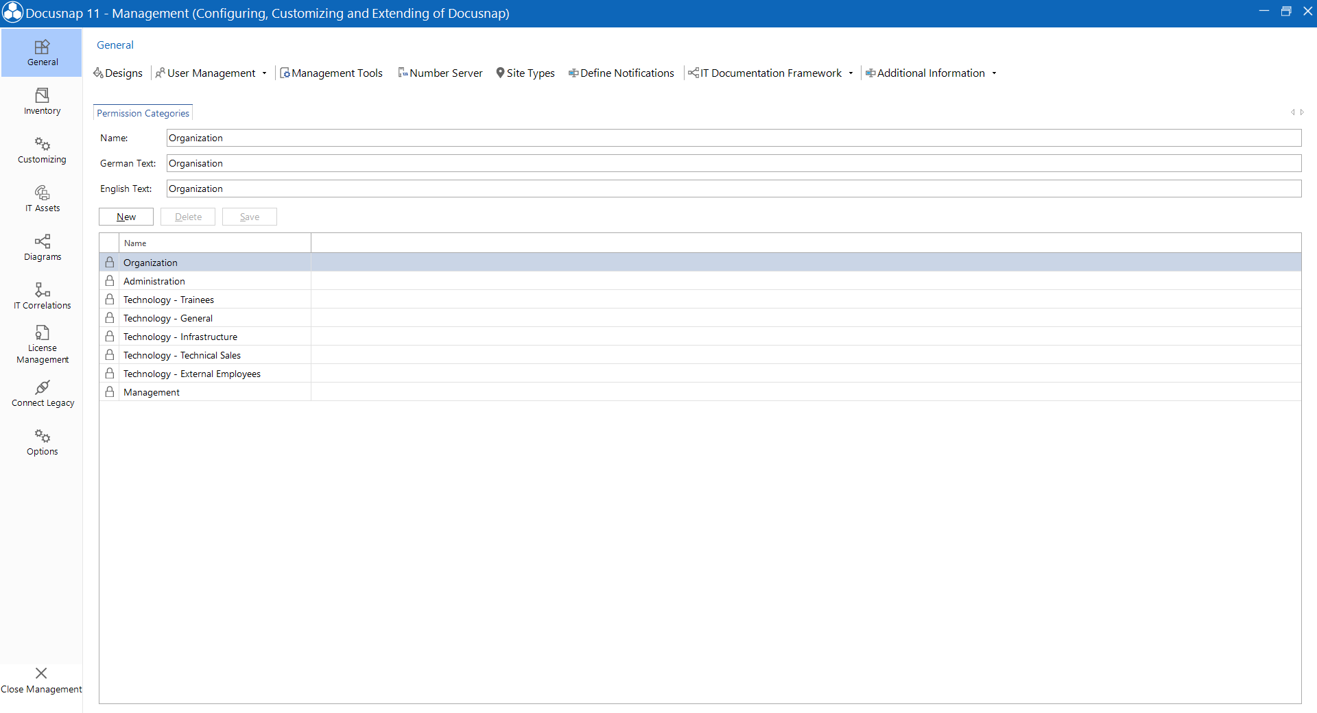 Docusnap-Management-General-Permission-Categories
