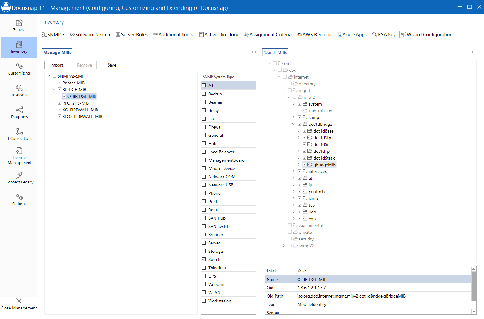 Docusnap-Management-Inventory-SNMP-Mibs