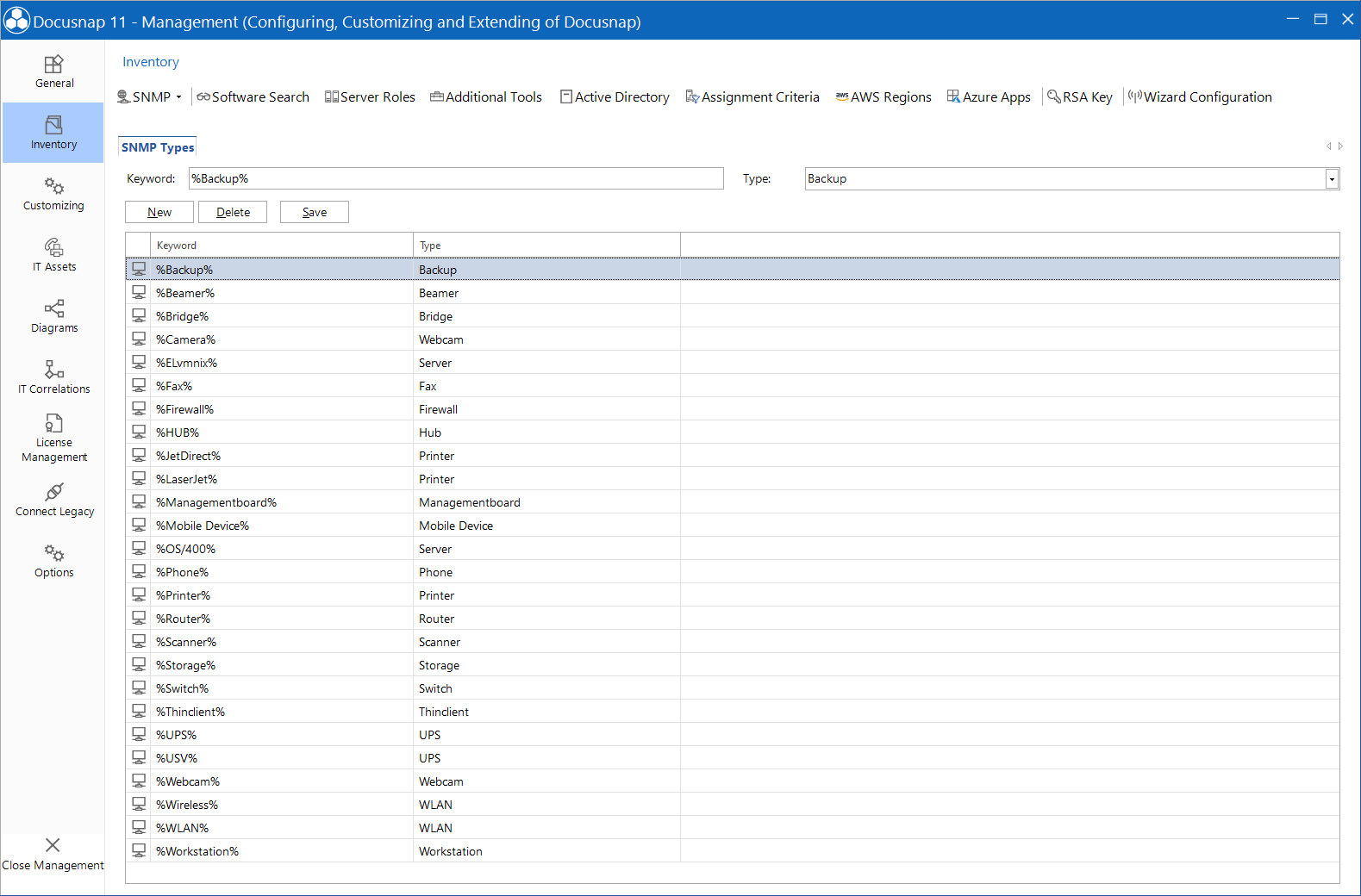 Docusnap-Management-Inventory-SNMP-Types