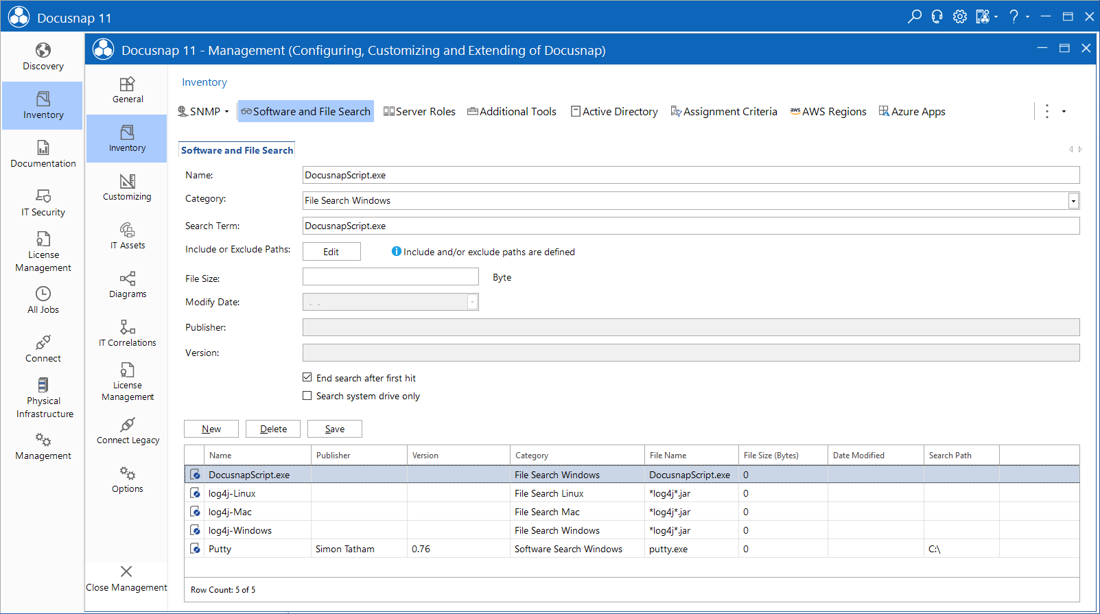 Docusnap-Management-Inventory-Software-Search