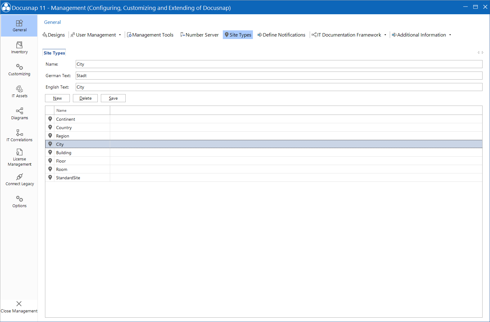 Docusnap-Management-Site-Types