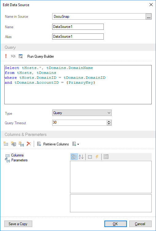 Docusnap-Report-Designer-Dictionary-New-DataSource-Statement