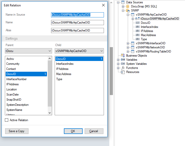 Docusnap-Report-Designer-Report-Snmp-Tables-Relation