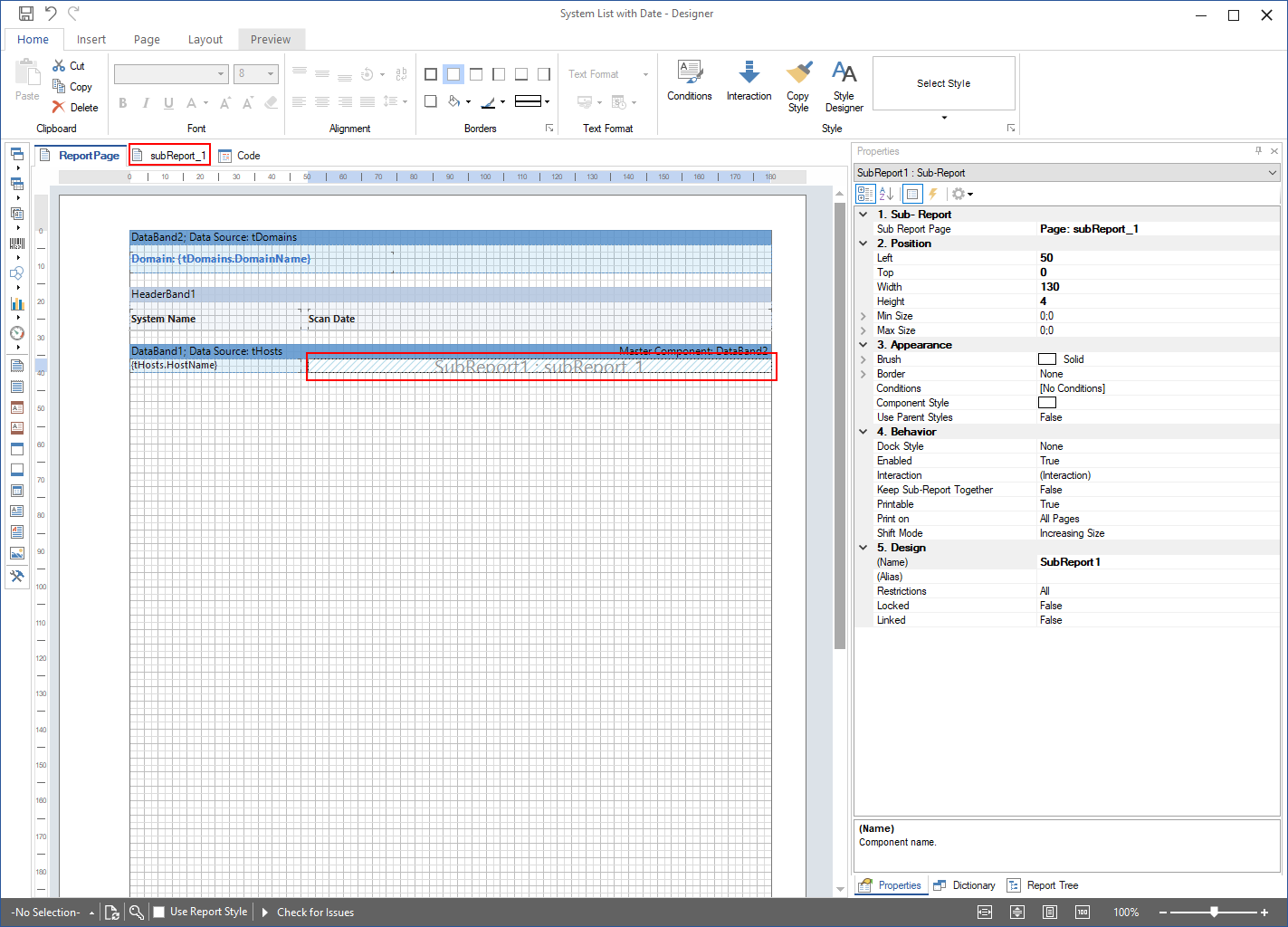 Docusnap-Report-Designer-Sub-Report-GUI