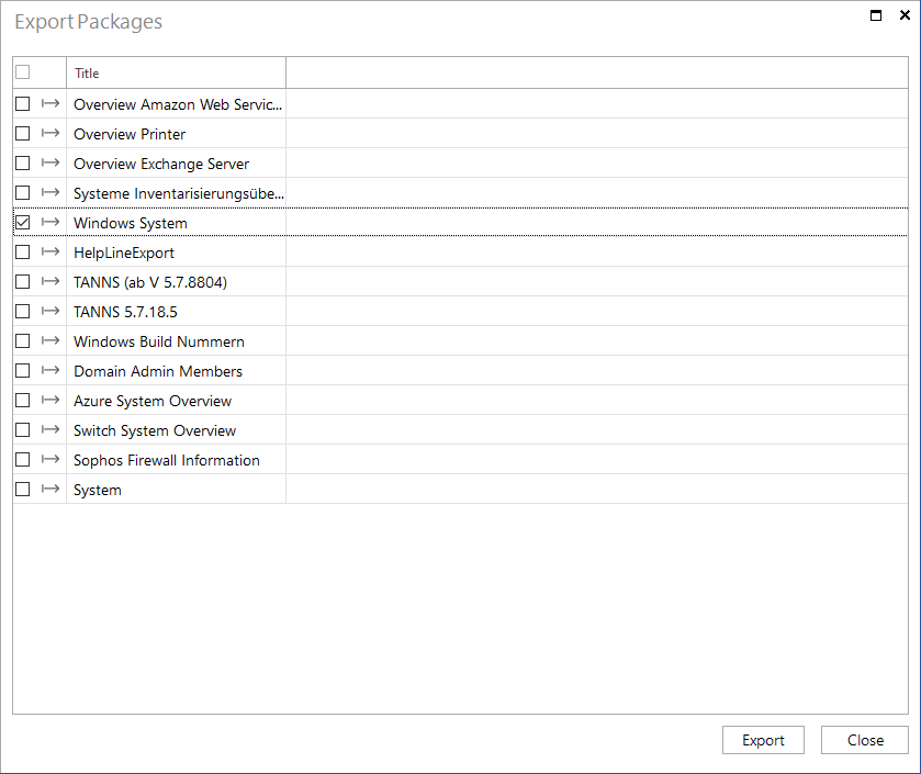 Docusnap-Connect-Package-Export