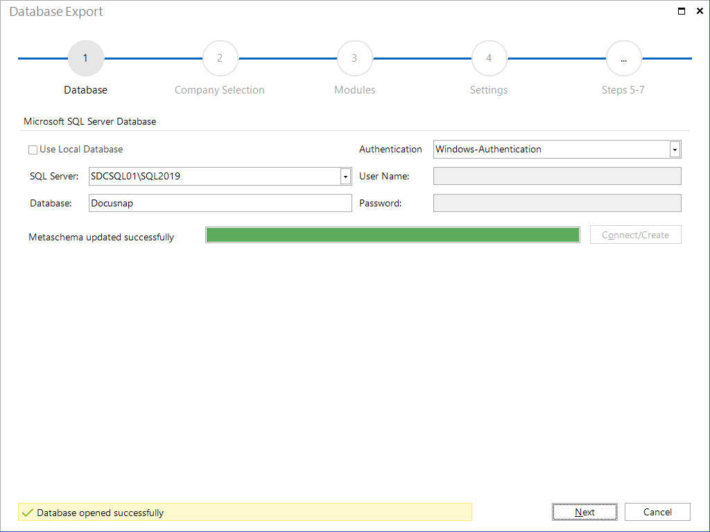 Docusnap-Database-Export-Database