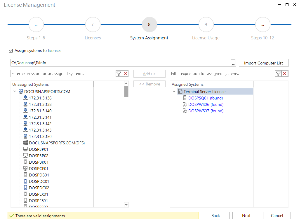 Docusnap-License-Management-System-Assignment-Import-Computer-List