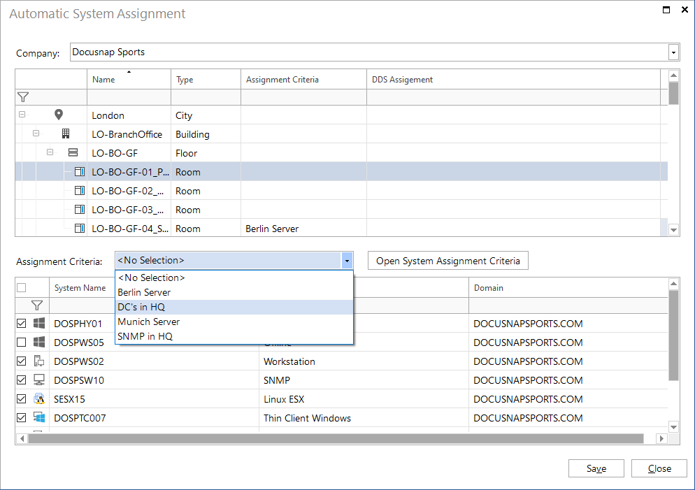 Docusnap-Sites-Assignment-Criteria