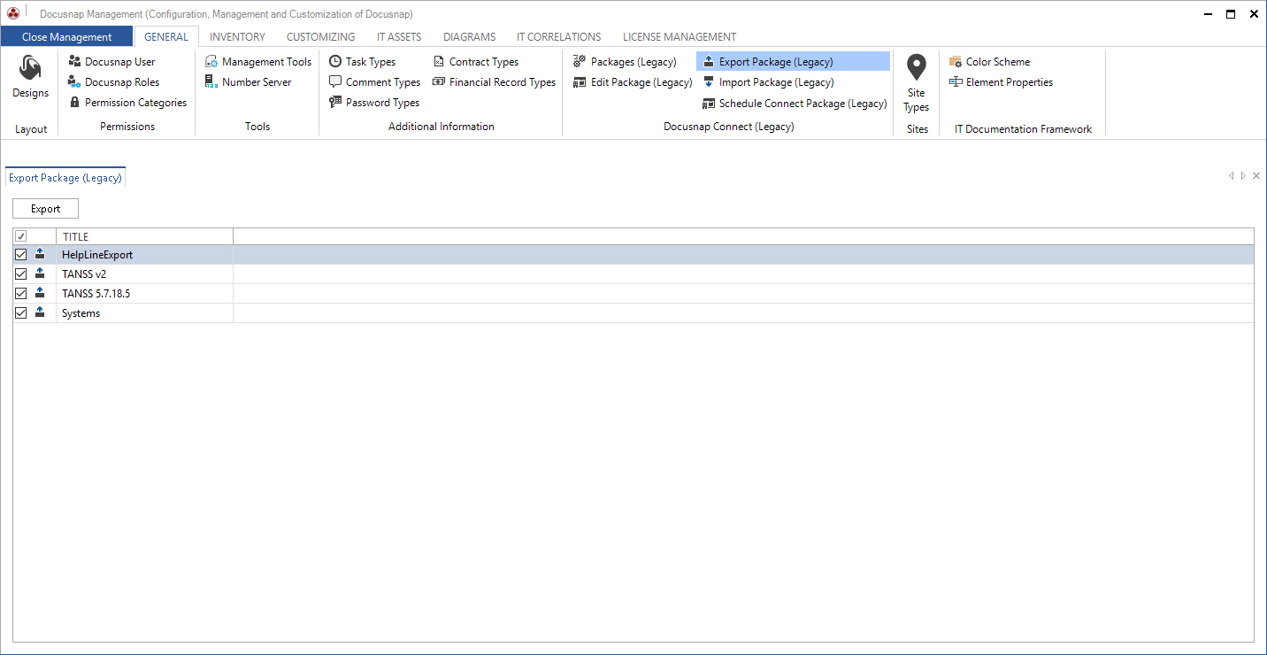 Docusnap-Connect-Package-Export