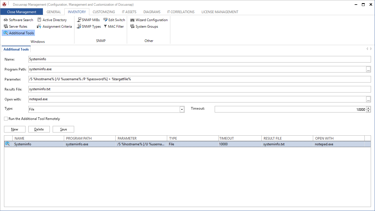 Docusnap-Management-Inventory-Additional-Tools