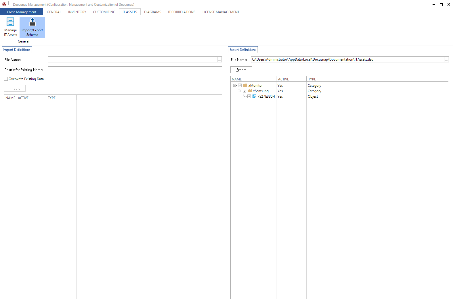 Docusnap-Management-IT-Assets-Export
