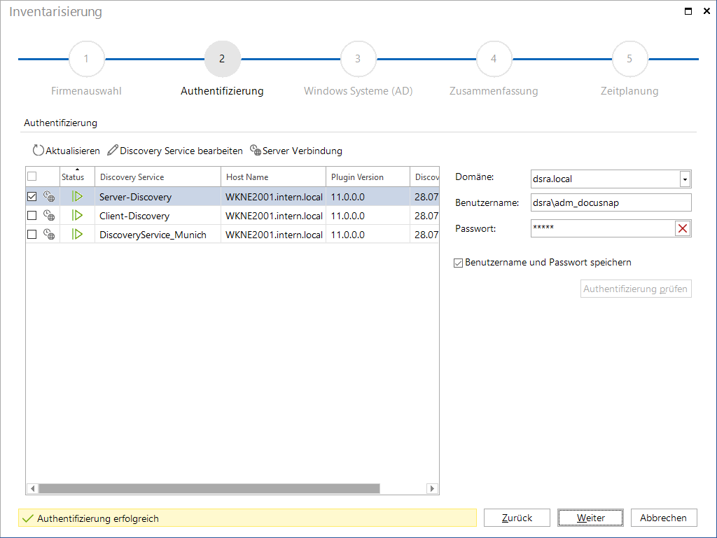 Docusnap-Inventarisierung-Authentifizierung