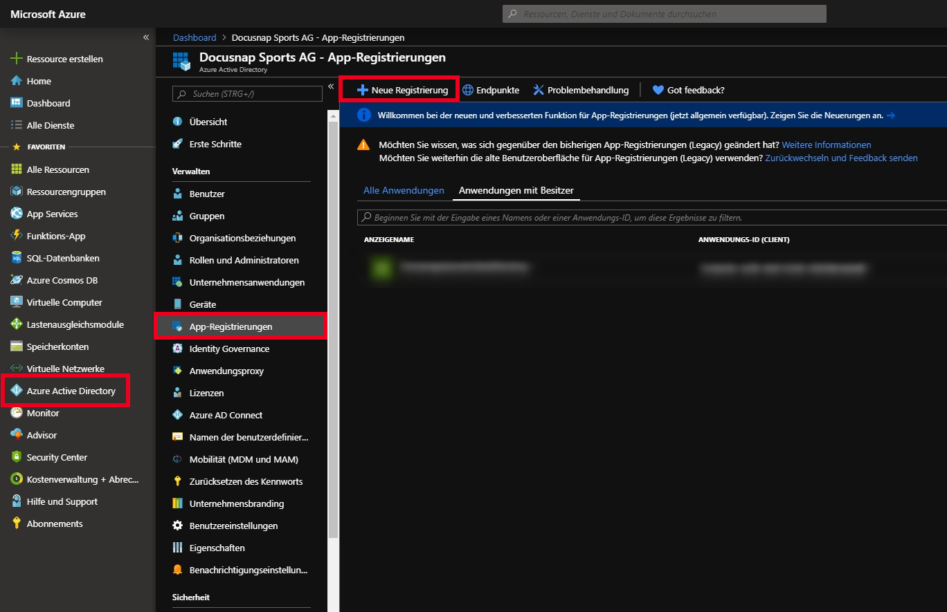 Docusnap-Inventarisierung-Azure-Vorbereitung-Anwendung-erstellen-Registrieren-Anwendung