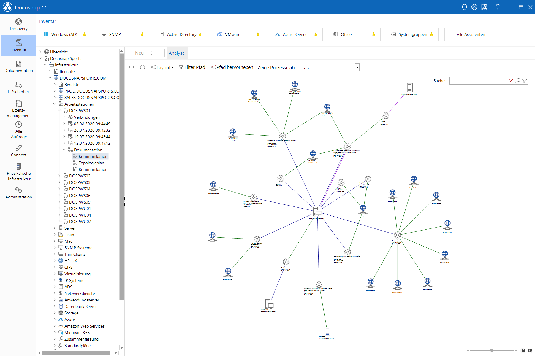 Docusnap-Inventarisierung-Kommunikationspfade-Visualisierung