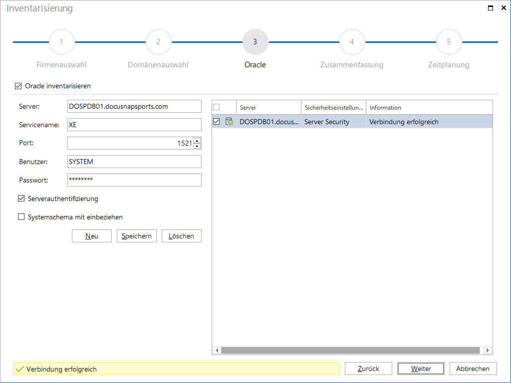 Docusnap-Inventarisierung-Oracle