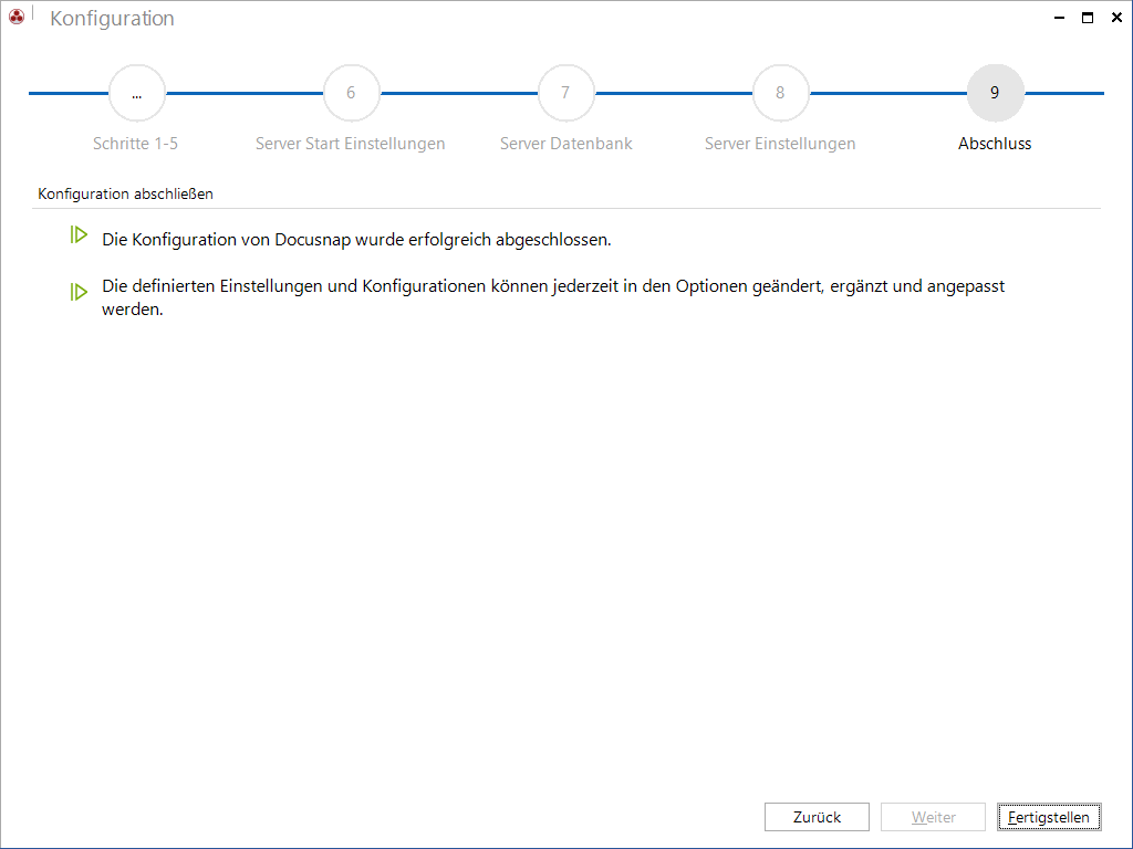 Docusnap-Konfiguration-Abschluss