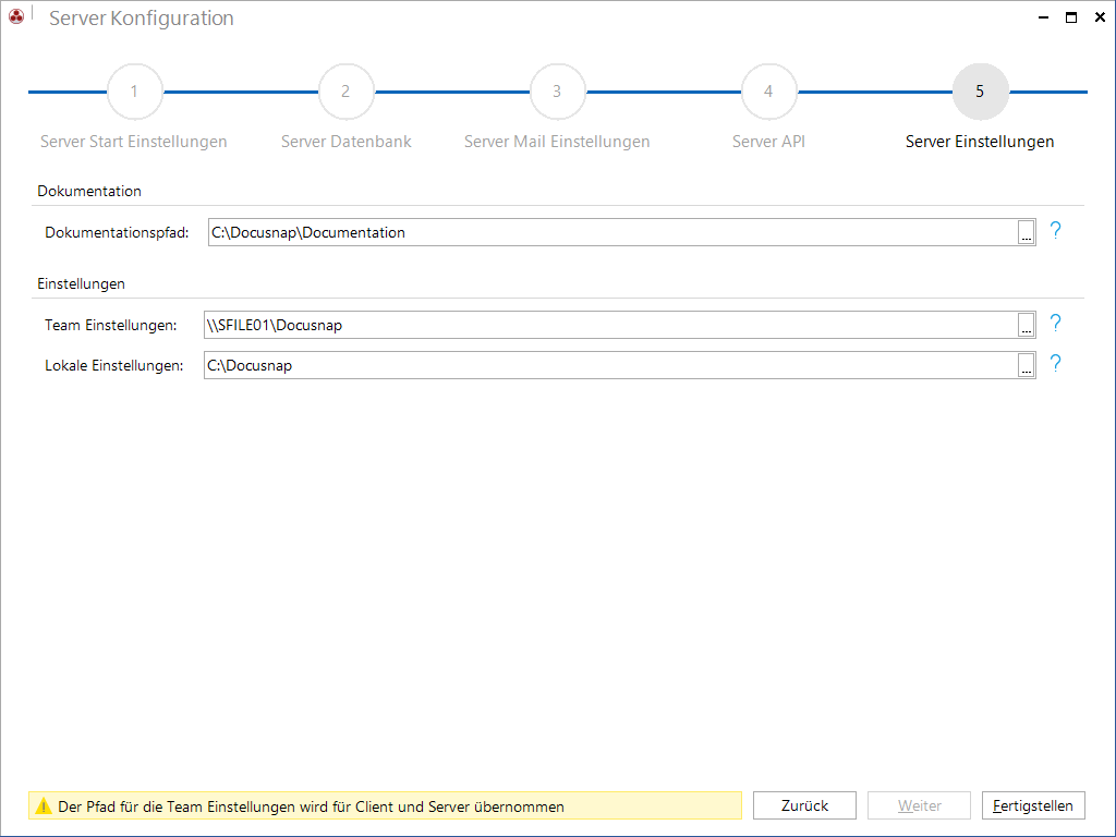 Docusnap-Konfiguration-Server-Einstellungen