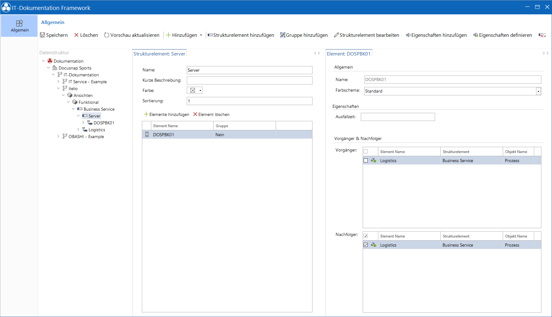 Docusnap-Businessstrukturen-Element-hinzufügen