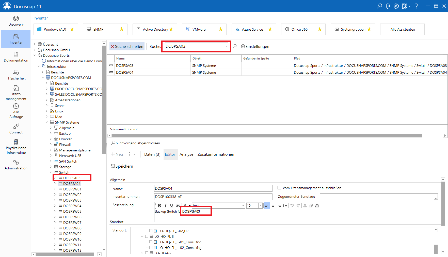 Docusnap-Enterprise-Suche-ausführen-einzelner-Wert