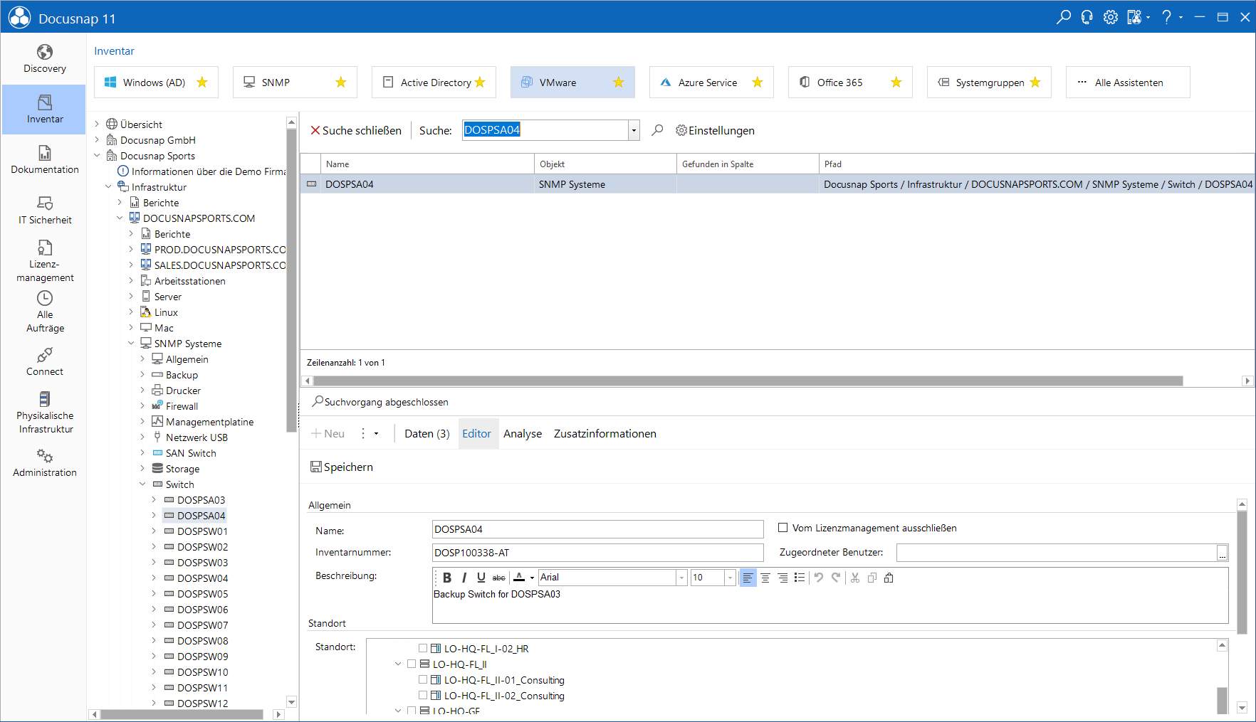 Docusnap-Enterprise-Suche-ausführen