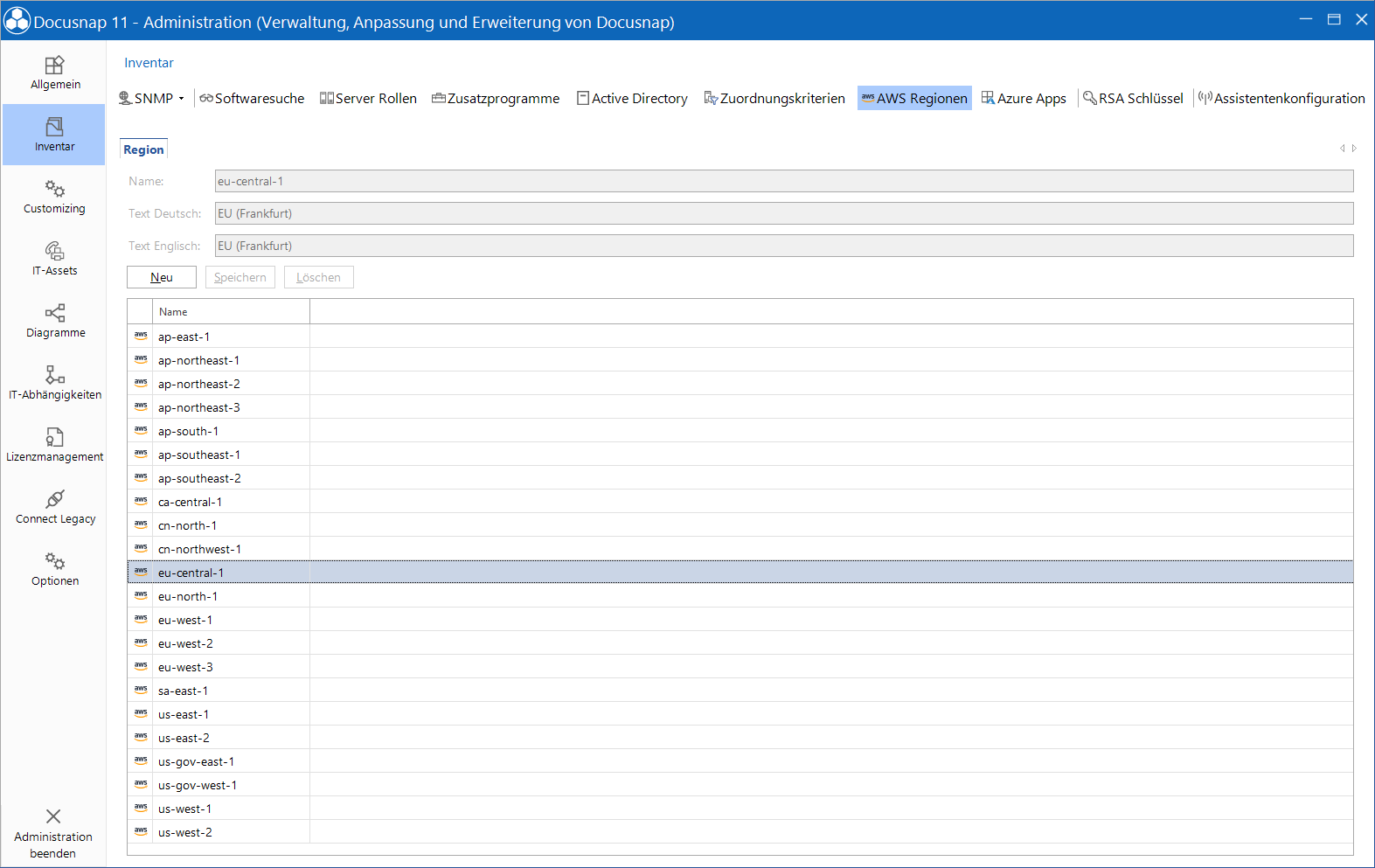 Docusnap-Administration-Inventar-AWS-Regionen