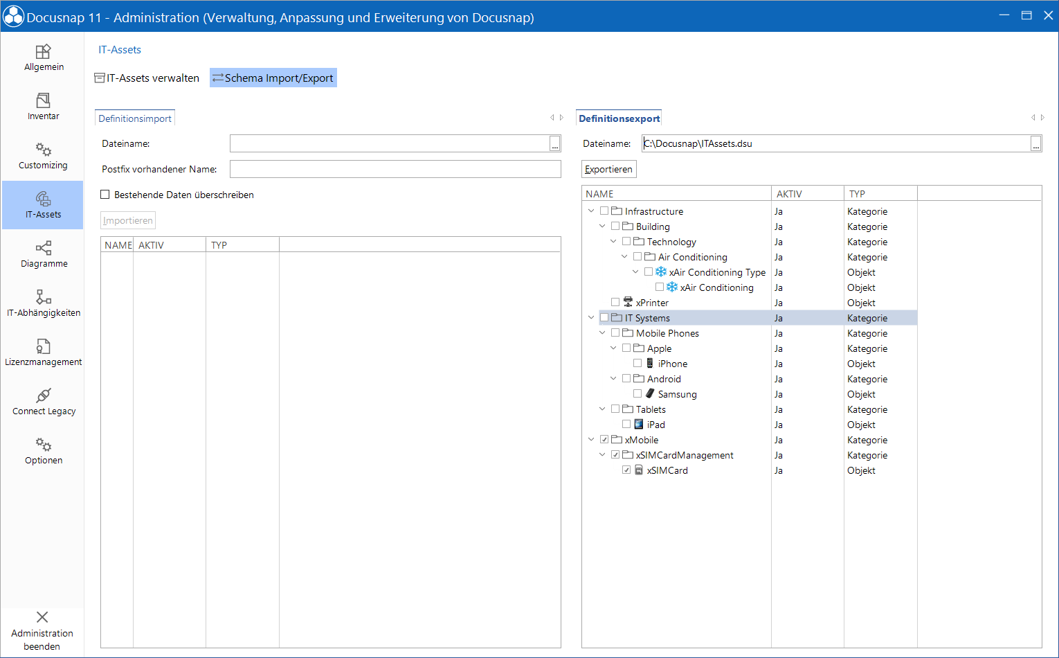 Docusnap-Administration-Inventar-IT-Assets-Export