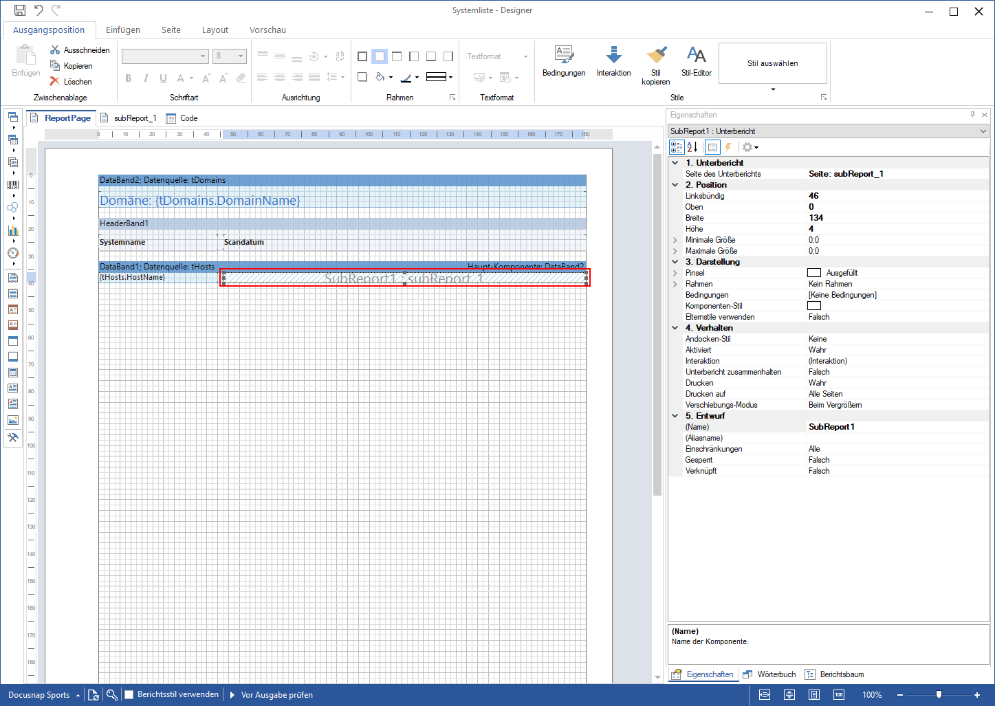 Docusnap-Berichte-Designer-Unterbericht-GUI