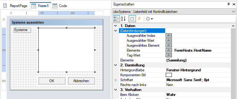 Docusnap-Berichte-Dialog-Listenfeld