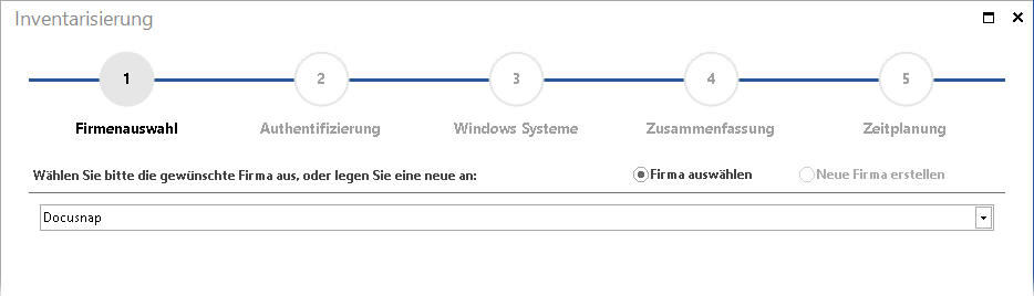 Docusnap-Active-Directory-Abgleich-Firmenauswahl