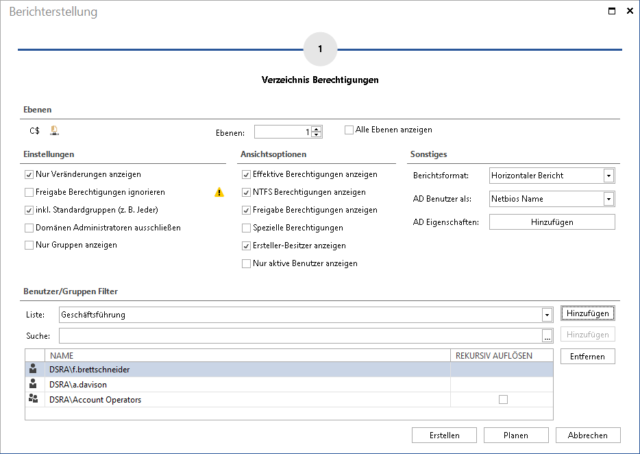 Docusnap-Berechtigungsanalyse-Berechtigungen-Berichte-Assistent