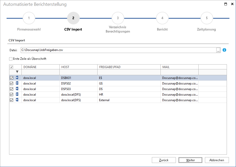 Docusnap-Berechtigungsanalyse-Berichtsjobs-csv-Import