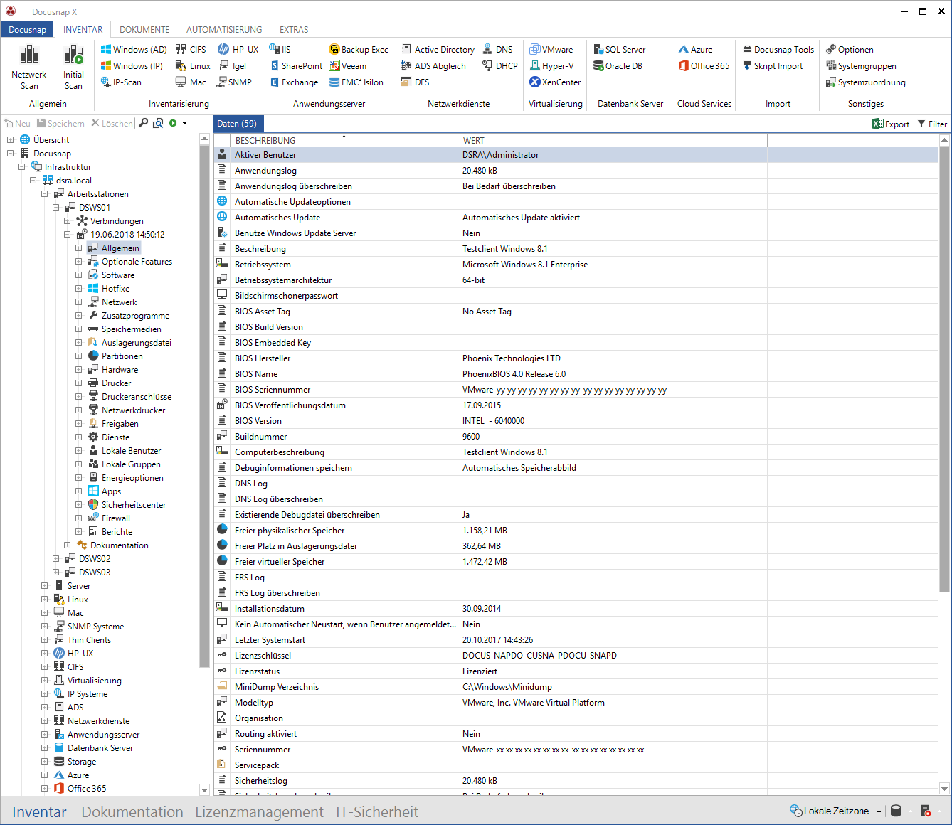 Docusnap-Datenexplorer-Allgemein-Daten