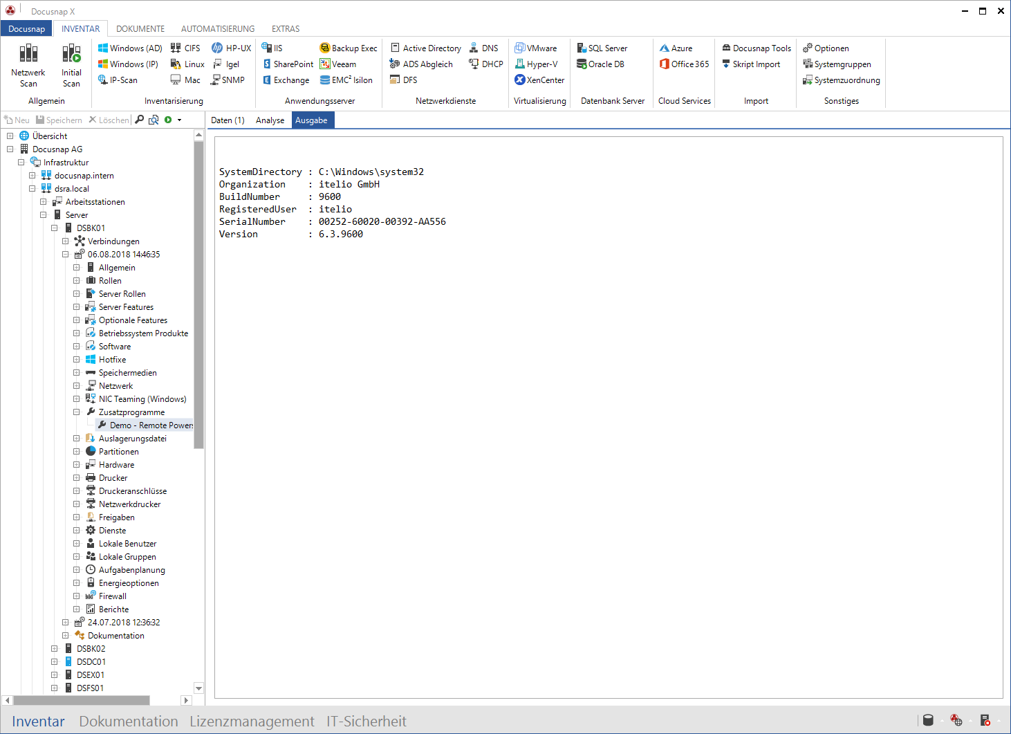 Docusnap-Datenexplorer-Ausgabe-Zusatzprogramme