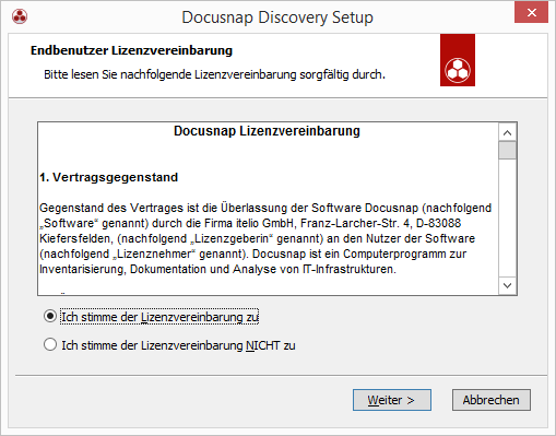 Docusnap-Discovery-Setup-Endbenutzerlizenzvertrag