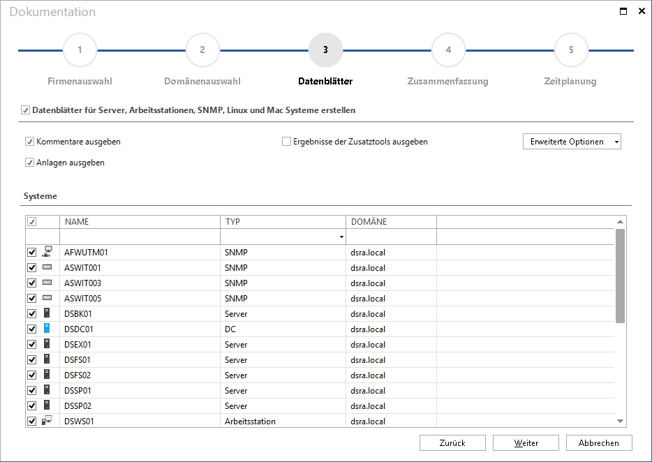 Docusnap-Dokumentation-Datenblaetter