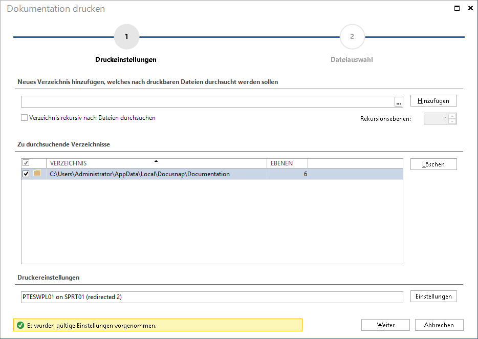 Docusnap-Dokumentation-drucken-Druckeinstellungen