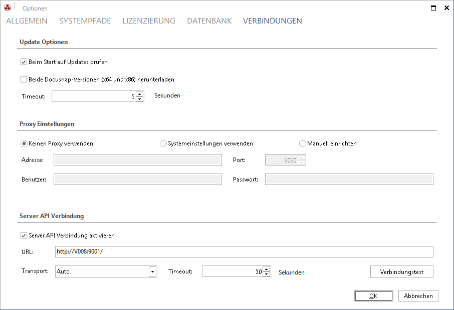 Docusnap-Extras-Allgemein-Optionen-Update