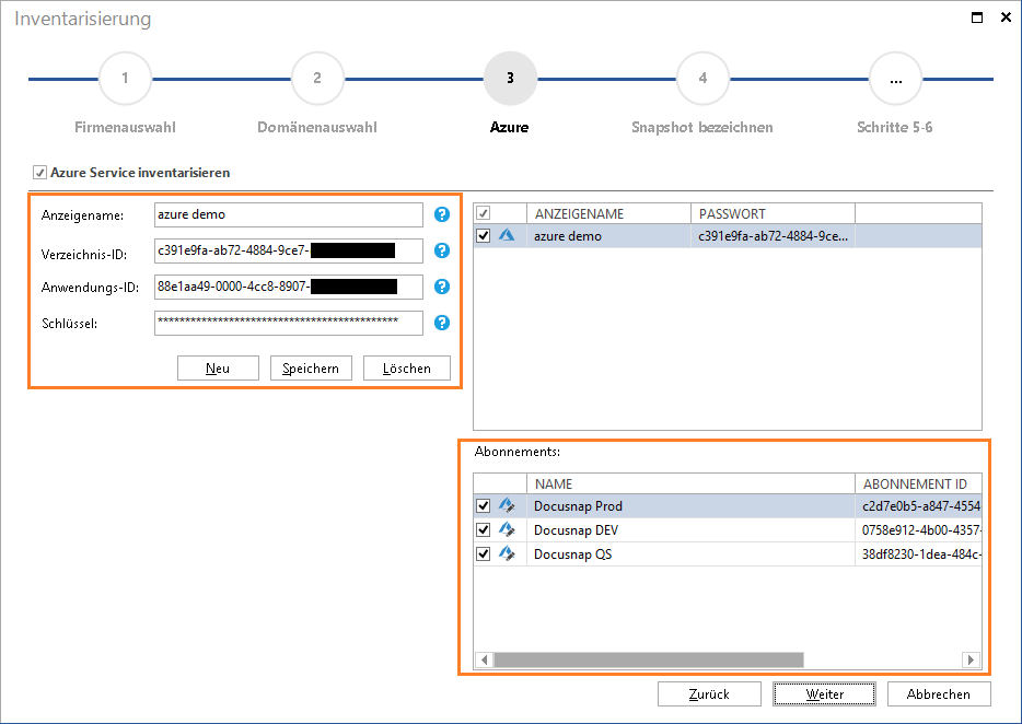 Docusnap-Inventarisierung-Azure