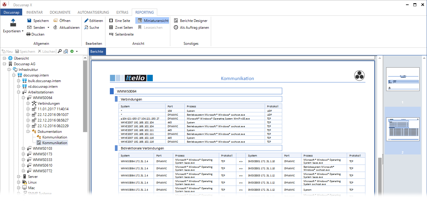 Docusnap-Inventarisierung-Kommunikationspfade-Berichte