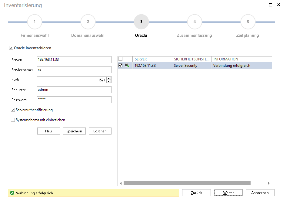 Docusnap-Inventarisierung-Oracle