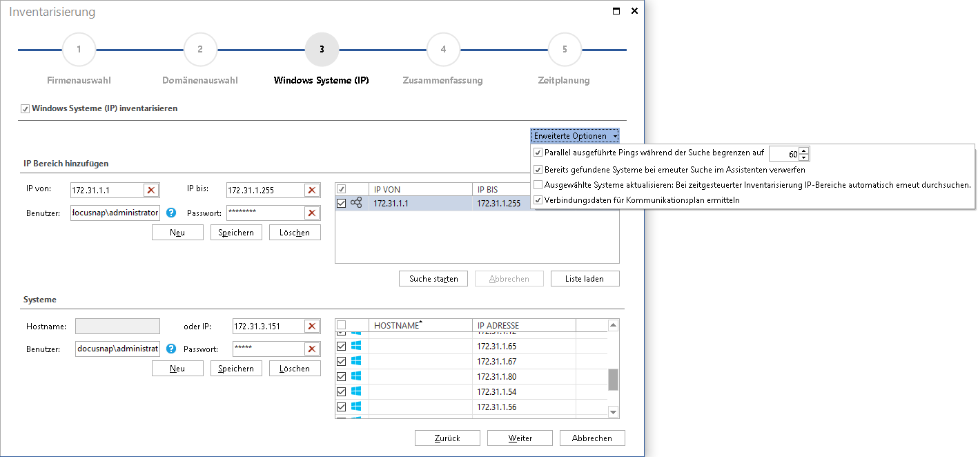 Docusnap-Inventarisierung-Windows-Systeme-IP-Segmente