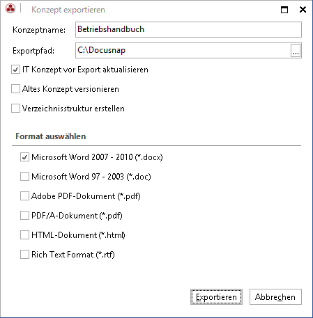 Docusnap-IT-Konzepte-exportieren